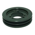 B B Manufacturing Bushing 2 Groove V-Belt Pulley 3.65 inch OD 23V365SH